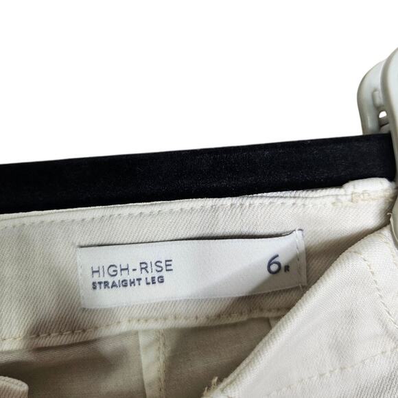 NEW J.Jill Denim 6 Straight Leg Ankle High Rise Ivory Coastal Minimalist Casual - Picture 5 of 5